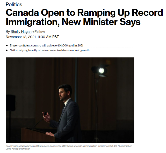 加拿大新任移民部长首次接受媒体专访：继续增加移民配额！